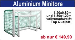 Fu&szlig;ball-Minitore aus Aluminium