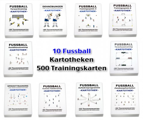 FUSSBALL SET - 10 Kartotheken �ber 500 Trainingskarten