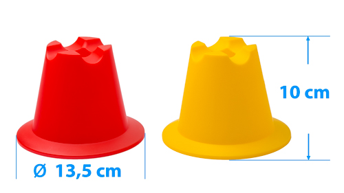Set di 10 unità di mini coni in 9 colori differenti: articoli per uso professionale